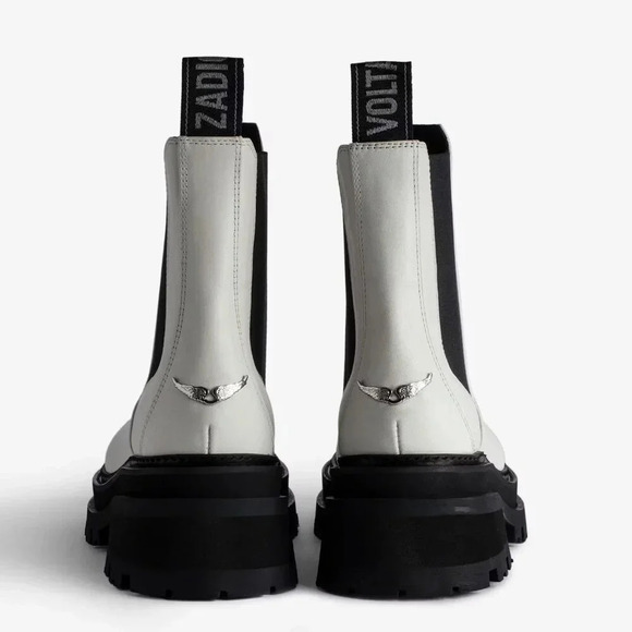 NEW IN BOX - Zadig & Voltaire Ride Chelsea Boots Color ICE size 38 - Picture 3 of 6